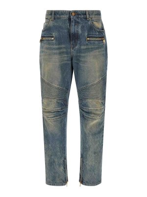 Balmain: Jeans à jambe droite - Jean Droit - Bleu