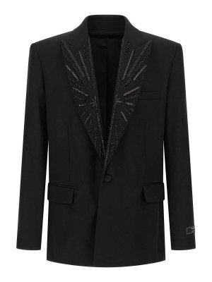 Balmain: blazers - Crystal Blazer