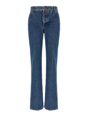 Balmain: Straight Leg Jeans - Straight Leg Jeans - Blau