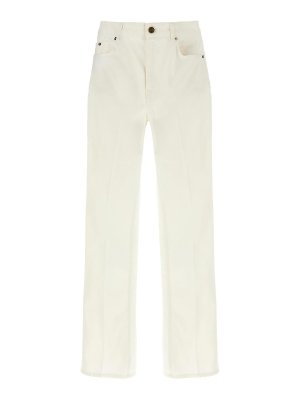 Balmain: Straight Leg Jeans - Straight Leg Jeans - Weiß