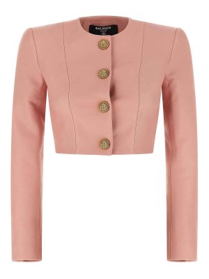 Balmain: blazers - Lion Head Bolero Blazer