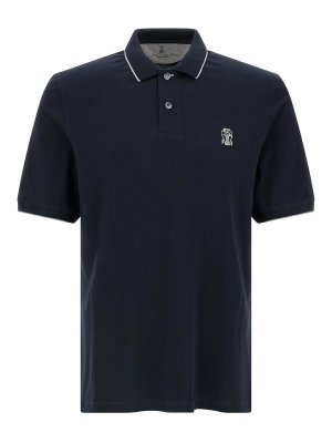 BRUNELLO CUCINELLI: Polos  - Polo - Bleu