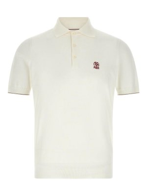 BRUNELLO CUCINELLI: polo shirts - Logo Embroidery Polo Shirt