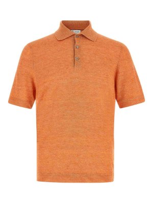 BRUNELLO CUCINELLI: polo shirts - Linen Cotton Polo Shirt