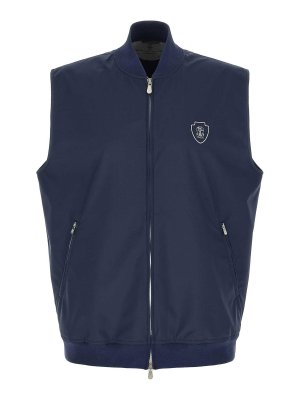BRUNELLO CUCINELLI: vests - Logo Nylon Vest