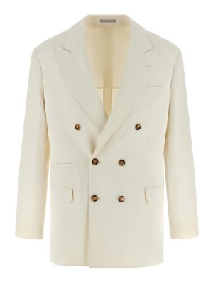 BRUNELLO CUCINELLI: blazers - Linen Silk Blazer