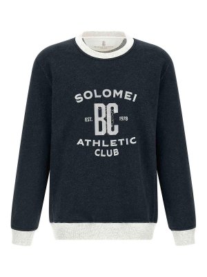 BRUNELLO CUCINELLI: Sudaderas y suéteres - Sudadera - Azul