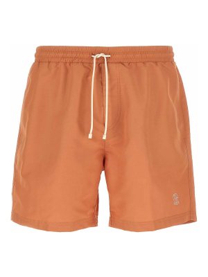 BRUNELLO CUCINELLI: one-piece - Logo Embroidery Swimsuit