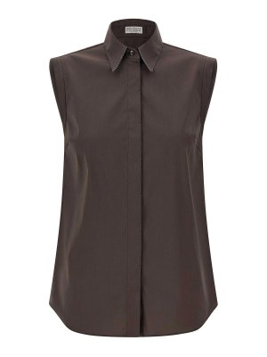 BRUNELLO CUCINELLI: シャツ - シャツ - ブラウン