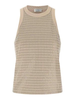 BRUNELLO CUCINELLI: Tops und Tank Tops - Top - Beige