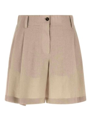 BRUNELLO CUCINELLI: Trousers Shorts - Linen Shorts