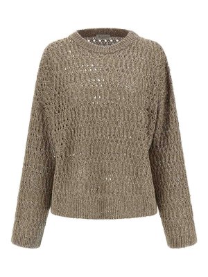 BRUNELLO CUCINELLI: Pull col rond - Pull Col Rond - Beige