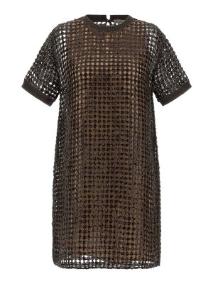 BRUNELLO CUCINELLI: ショートドレス - ショートドレス - ブラウン