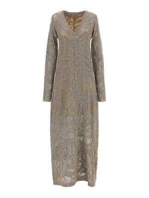 BRUNELLO CUCINELLI: ニーレングスドレス - 膝丈ドレス - ベージュ