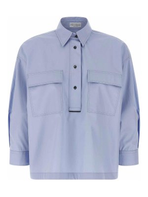 BRUNELLO CUCINELLI: Camisas - Camisa - Azul Claro