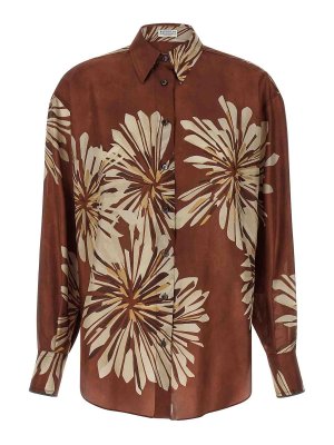 BRUNELLO CUCINELLI: Camisas - Camisa - Marrón