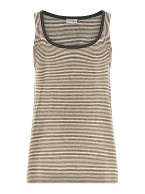 BRUNELLO CUCINELLI: Tops & Tank tops - Shiny Collar Detail Top