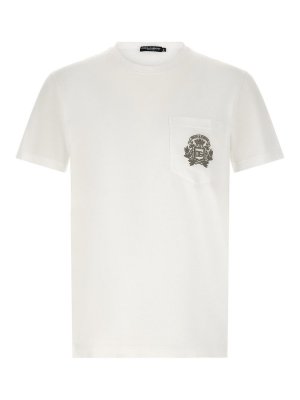 DOLCE & GABBANA: t-shirts - Embroidered T-Shirt