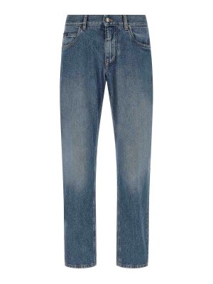 DOLCE & GABBANA: Jeans à jambe droite - Jean Droit - Bleu