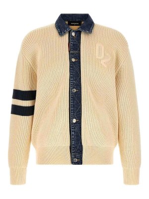 DSQUARED2: cardigans - Denim Mix D2 Cardigan