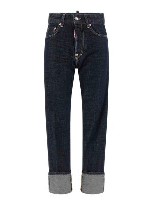 DSQUARED2: Jeans à jambe droite - Jean Droit - Bleu