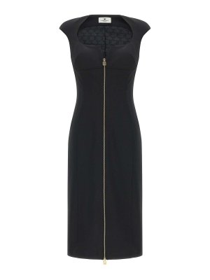 ELISABETTA FRANCHI: ニーレングスドレス - 膝丈ドレス - 黒