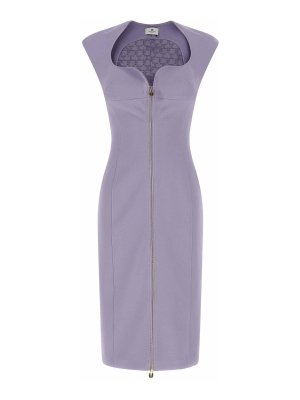 ELISABETTA FRANCHI: ニーレングスドレス - 膝丈ドレス - 紫