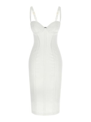 ELISABETTA FRANCHI: ニーレングスドレス - 膝丈ドレス - 白