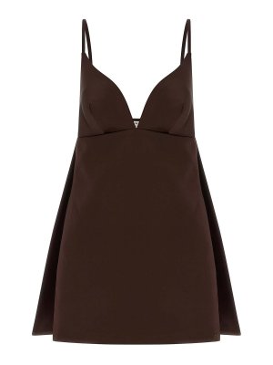 ELISABETTA FRANCHI: ニーレングスドレス - 膝丈ドレス - ブラウン