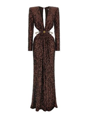 ELISABETTA FRANCHI: Abendkleider - Abendkleid - Braun