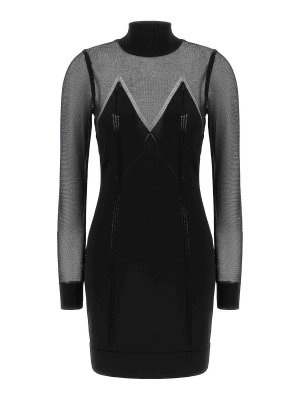 ELISABETTA FRANCHI: knee length dresses - Dress With Transparencies