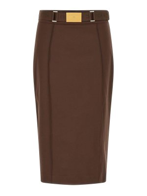 ELISABETTA FRANCHI: Knielange und Midi Röcke - Midirock - Braun