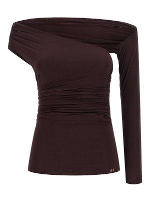 ELISABETTA FRANCHI: Tops & Tank tops - Asymmetrical Neckline Top