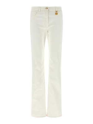 ELISABETTA FRANCHI: straight leg jeans - Jewel Padlock Jeans