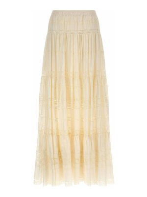 ERMANNO SCERVINO: ニーレングススカート＆ミディ丈 - 膝丈/ミディスカート - 白