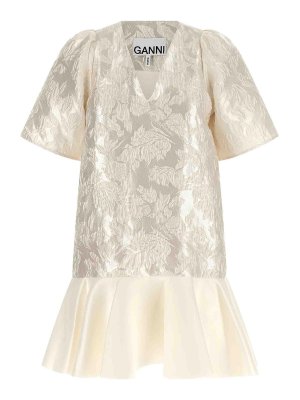 GANNI: Vestidos cortos - Vestido Corto - Blanco