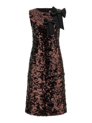 GANNI: ニーレングスドレス - 膝丈ドレス - ブラウン