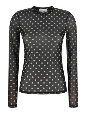 GANNI: クルーネック - クルーネック - 黒