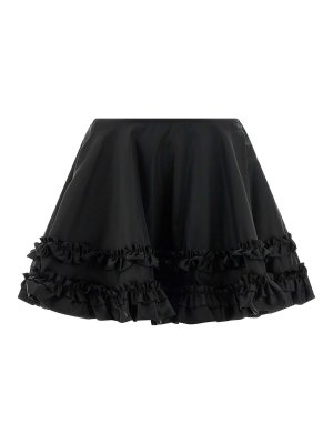 GANNI: mini skirts - Duchesse Nylon Mini Frill Skirt