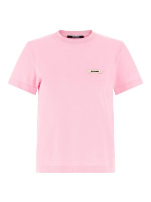 JACQUEMUS: t-shirt - T-shirt  Le T-Shirt in gros-grain