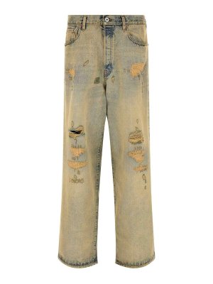 KENZO: straight leg jeans - Jeans Denim Kuroki