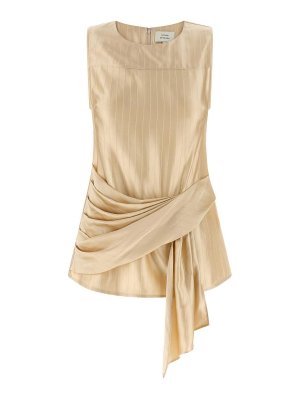 LOULOU STUDIO: トップス＆タンクトップ - トップ/タンクトップ - ベージュ