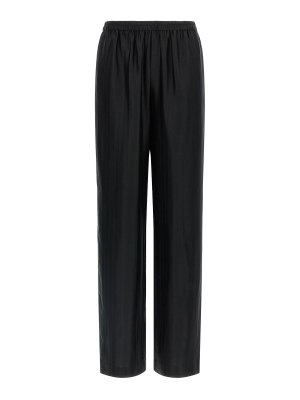 LOULOU STUDIO: カジュアルトラウザー - カジュアルパンツ - 黒