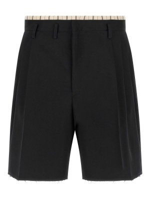 Maison Margiela: トラウザーショーツ - ショートパンツ - 黒