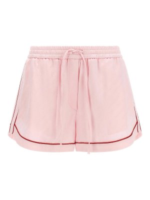 OFF-WHITE: Trousers Shorts - Jacquard Satin Pajama Shorts
