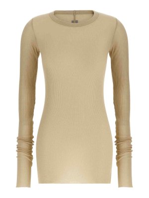 RICK OWENS: t-shirts - Rib Ls T T-Shirt