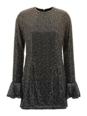 ROTATE Birger Christensen: short dresses - Beaded Ls Mini Dress