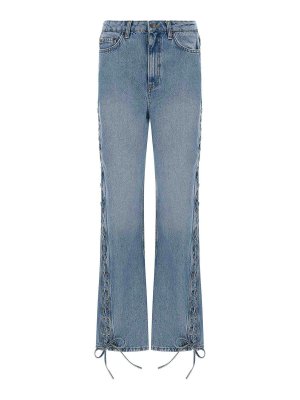 ROTATE Birger Christensen: Jeans à jambe droite - Jean Droit - Bleu Clair
