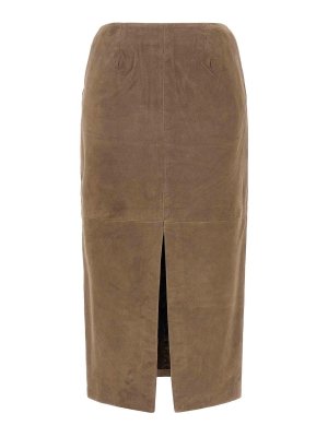 ROTATE Birger Christensen: Knielange und Midi Röcke - Midirock - Beige