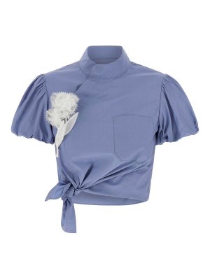 Self Portrait: Tops & Débardeurs - Top - Bleu Clair